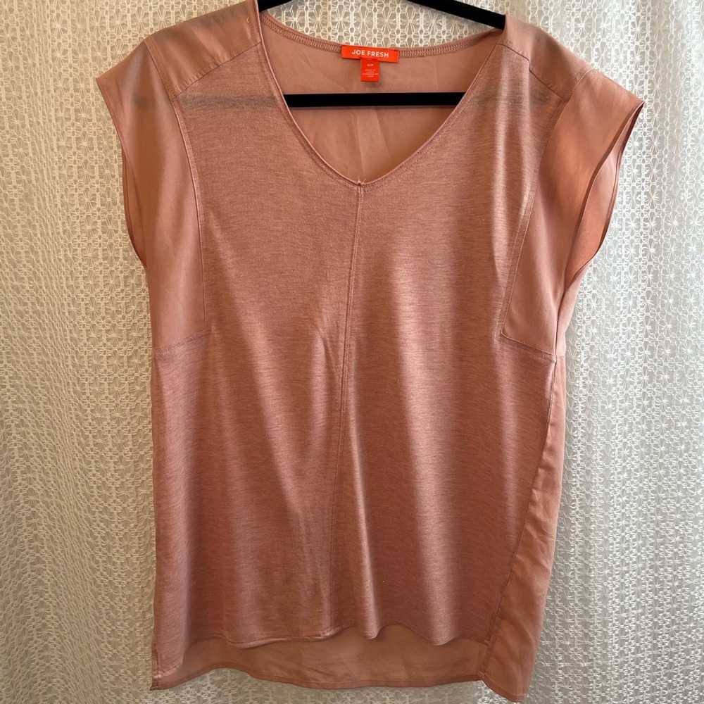 Sheer pink tunic top
